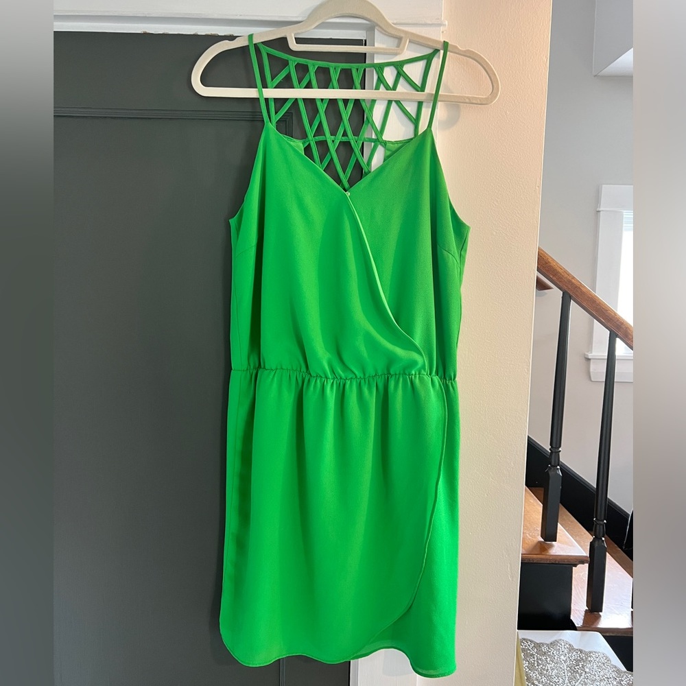 FABLE Wrap Dress with caged back